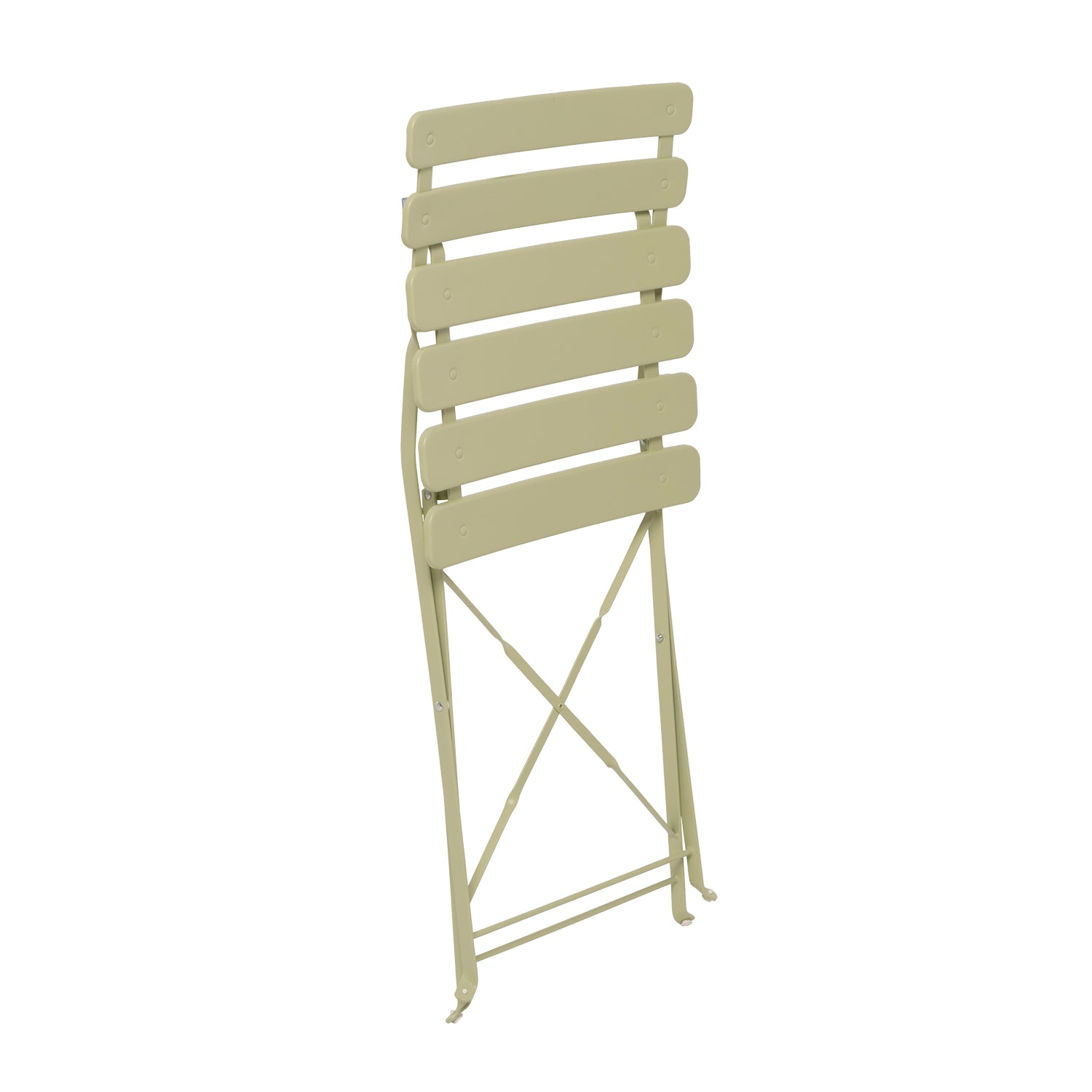 VESTIAMO CASA GIARDINO - Set giardino Bistrot tavolo 60x60 cm e 2 sedie pieghevoli in acciaio Verde